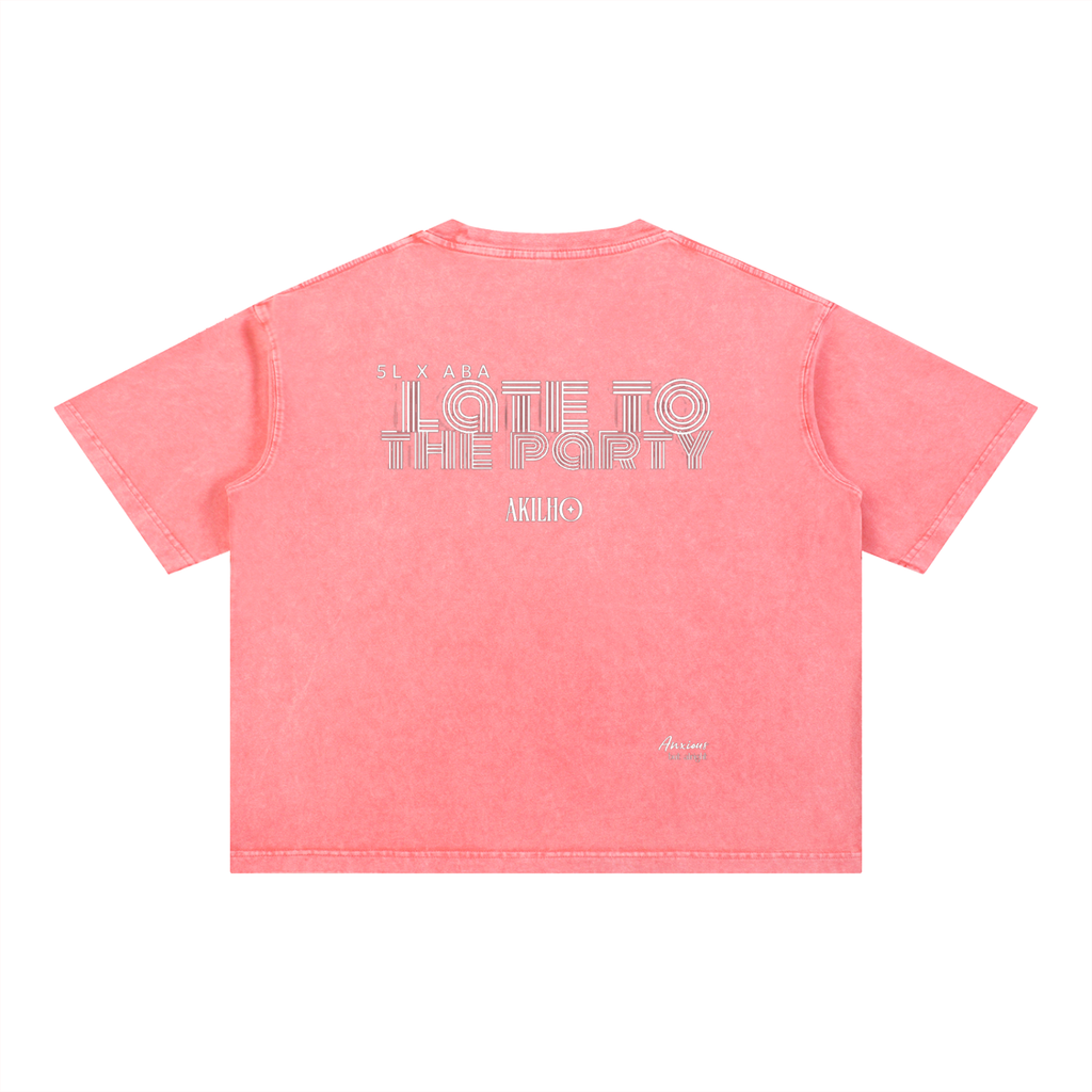 LTP LIGHTS TEE Mineral Wash Boxy Cotton T-Shirt