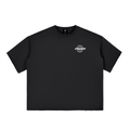 Boxy Half-Sleeve Raw-Edge T-Shirt