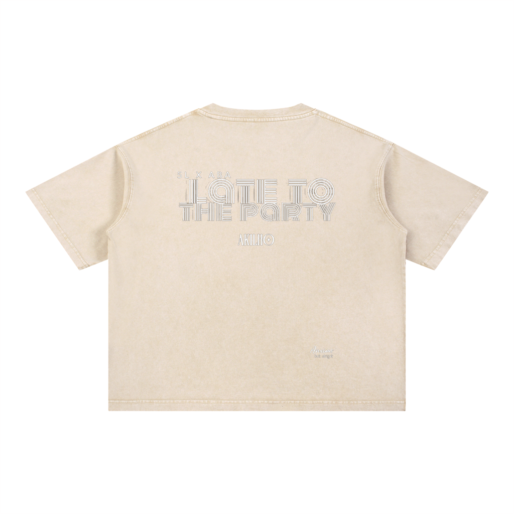 LTP LIGHTS TEE Mineral Wash Boxy Cotton T-Shirt