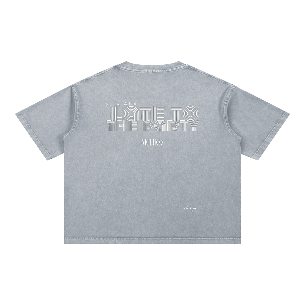 LTP LIGHTS TEE Mineral Wash Boxy Cotton T-Shirt