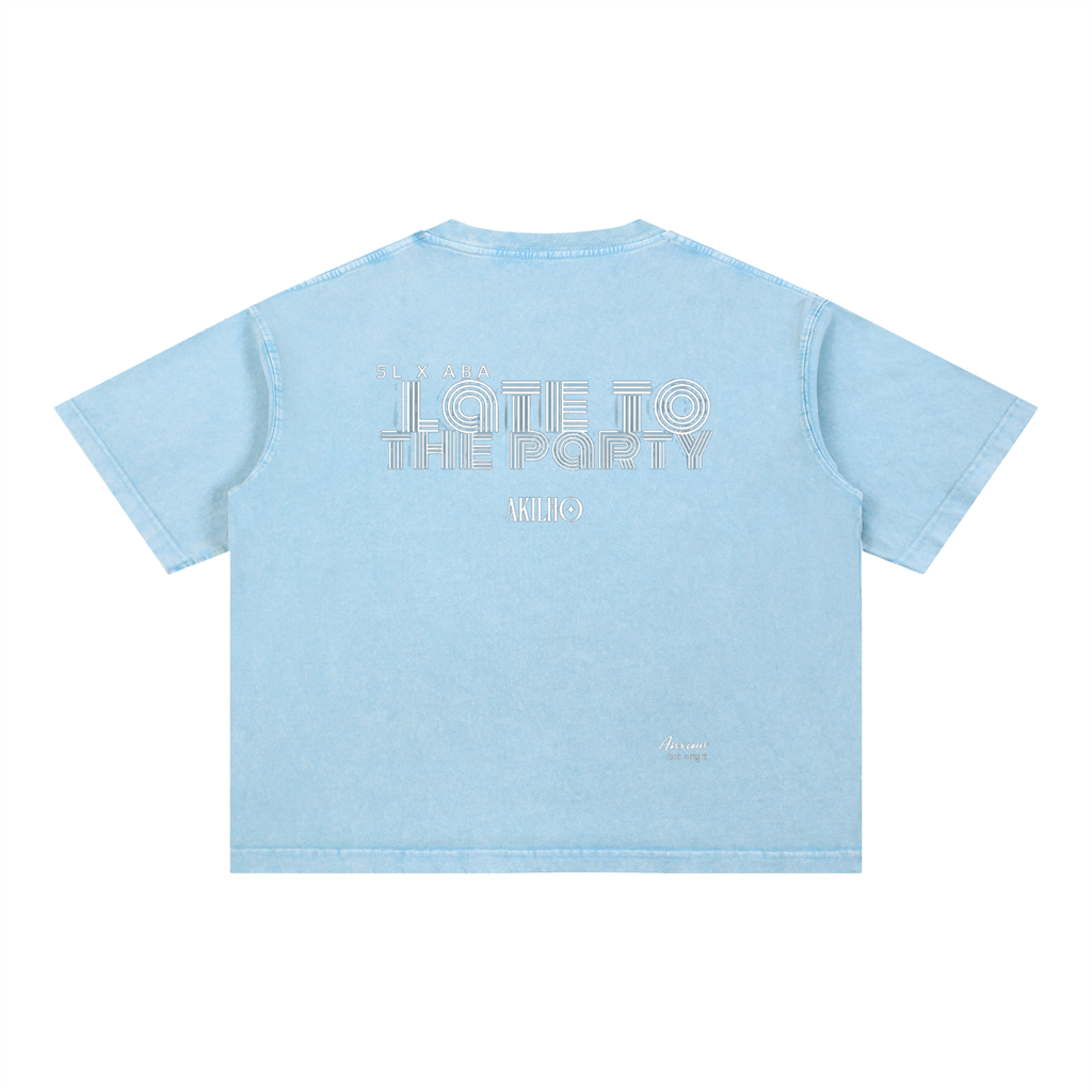 LTP LIGHTS TEE Mineral Wash Boxy Cotton T-Shirt