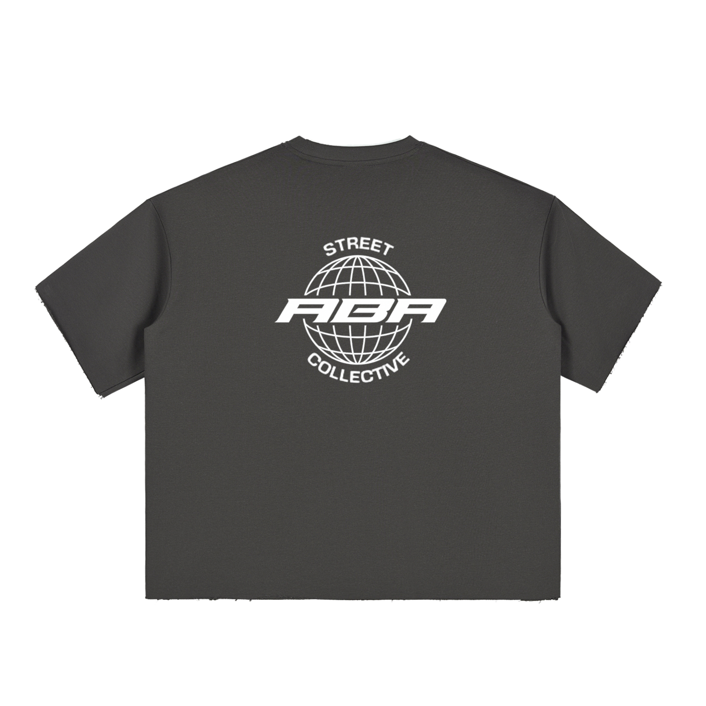 Boxy Half-Sleeve Raw-Edge T-Shirt